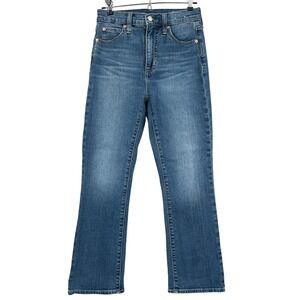 Gap High Rise Kick Fit Jeans Medium Wash Blue Stretch Denim 25 Size 0